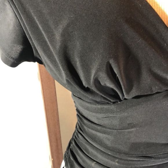 S.L. Fashions Black & Silver Evening Cocktail Party Surplice Dress 10 - Picture 3 of 16